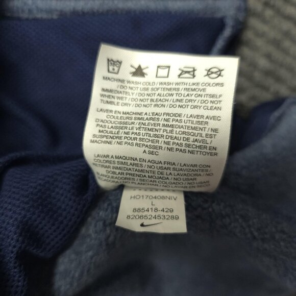 Nike Dri-FIT Sweater Jacket Womens L Cowl Neck Pullover Fleece Side Zip Pockets - Picture 16 of 16